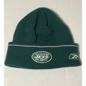 Reebok Beanie Men OS‎ Green Excellent NFL New York Jets Sideline Knit Hat